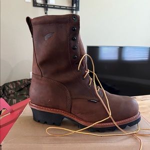 Red Wing Steel Toed logger boots